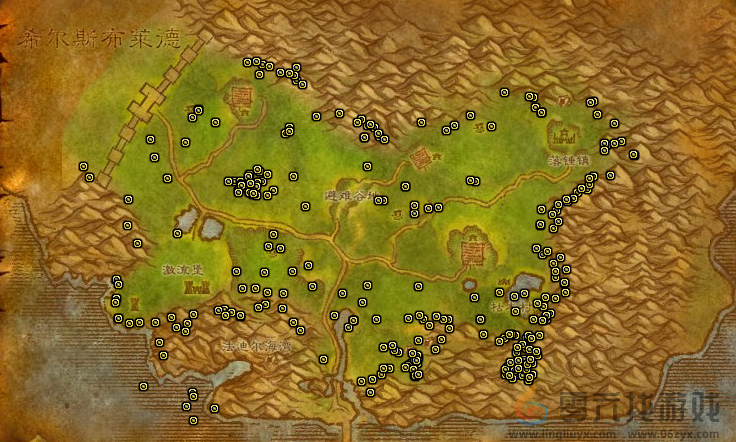 魔兽世界阿拉希高地矿点分布图(图6)